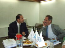Serif Yenen with the former Minister of Tourism Ertugrul Gunay